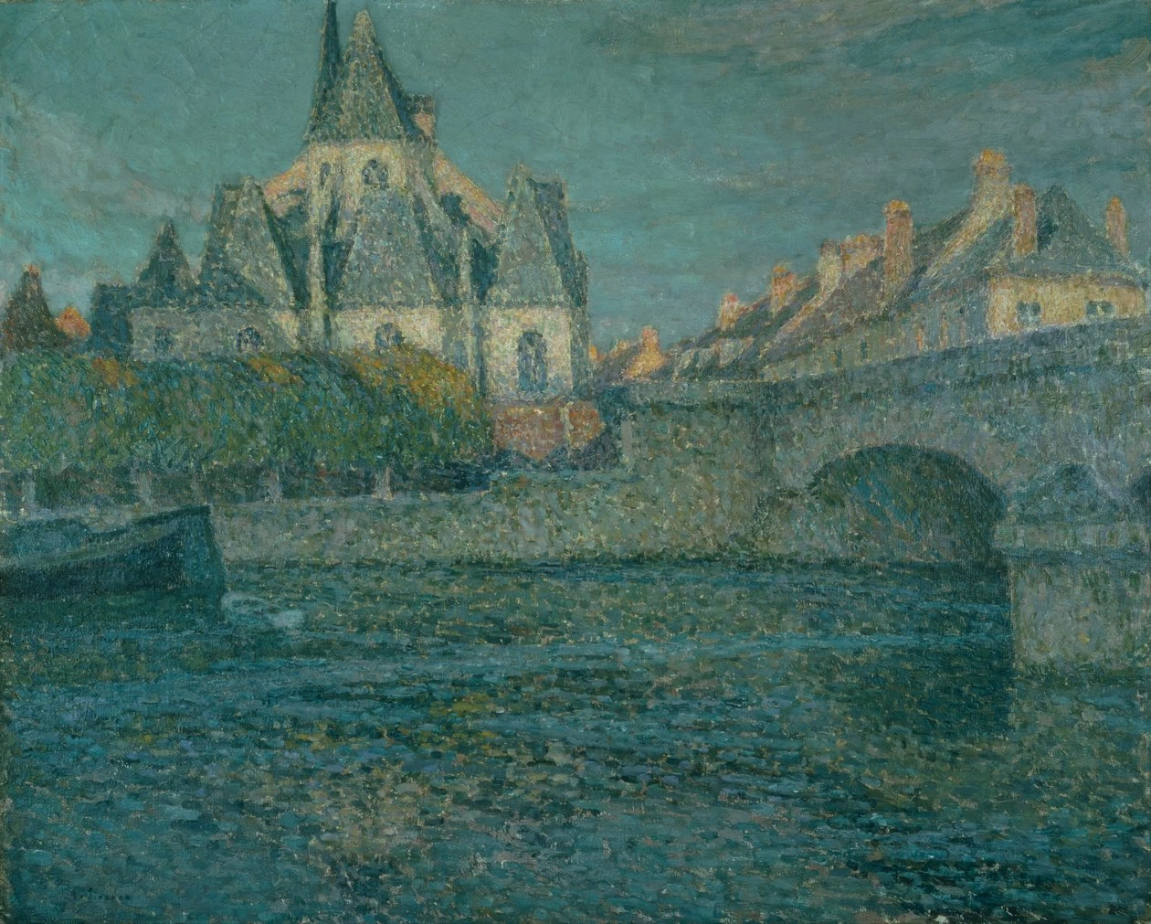 Henri Le Sidaner - 154, La chiesa di Nemours, Francia